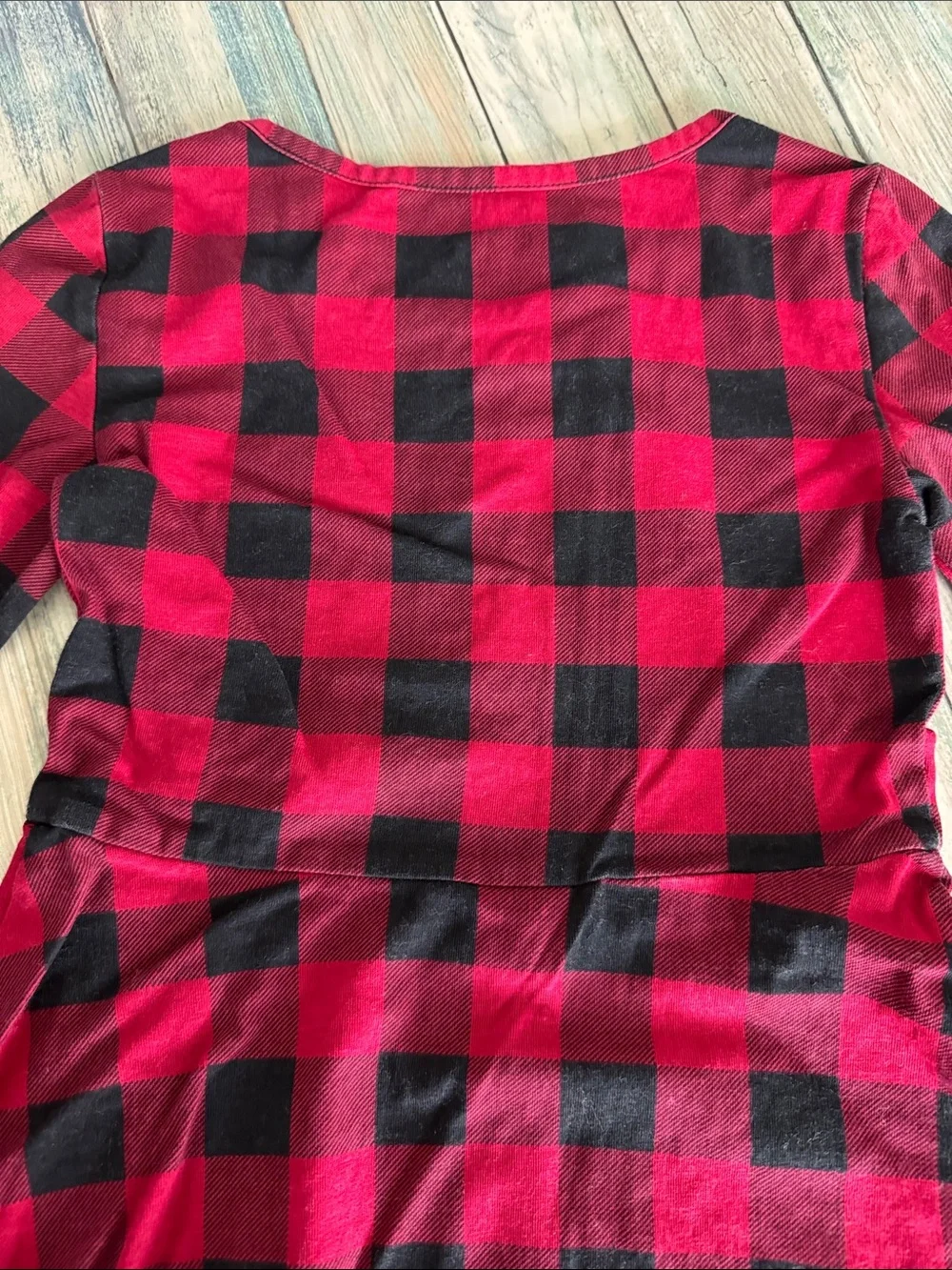 The Children's Place Red and Black Buffalo Plaid Long Sleeve Dress (Sz: 5/6) - Picture 9 of 9
